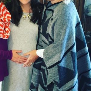 Loft geometric poncho